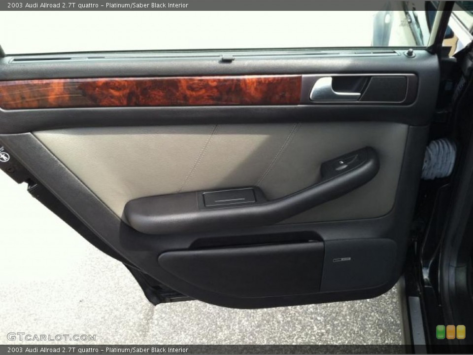 Platinum/Saber Black Interior Door Panel for the 2003 Audi Allroad 2.7T quattro #62165851