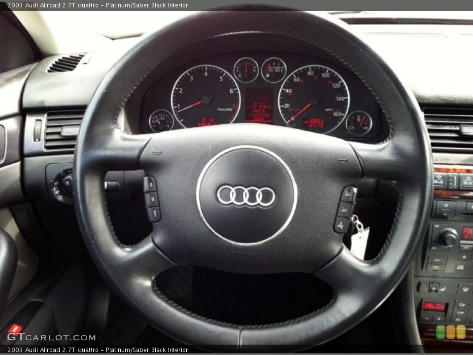 Platinum/Saber Black Interior Steering Wheel for the 2003 Audi Allroad 2.7T quattro #62165875