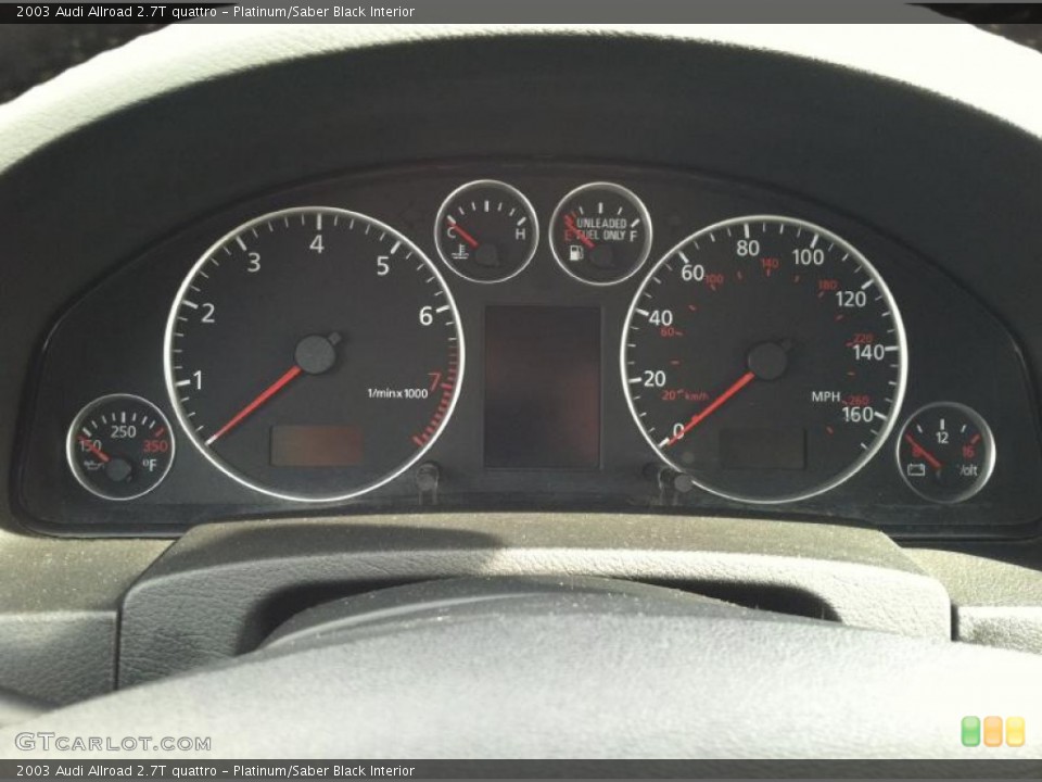 Platinum/Saber Black Interior Gauges for the 2003 Audi Allroad 2.7T quattro #62165885