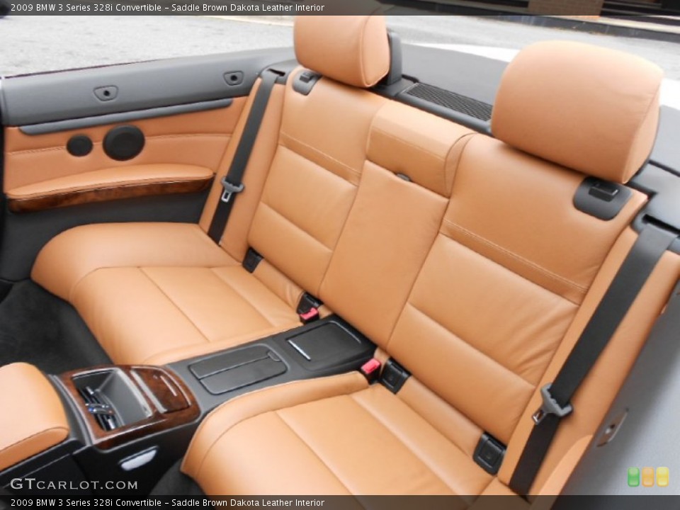 Saddle Brown Dakota Leather Interior Rear Seat for the 2009 BMW 3 Series 328i Convertible #62165933