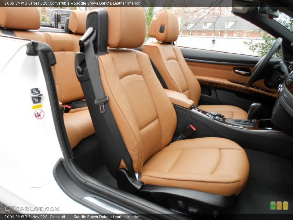 Saddle Brown Dakota Leather Interior Photo for the 2009 BMW 3 Series 328i Convertible #62166151