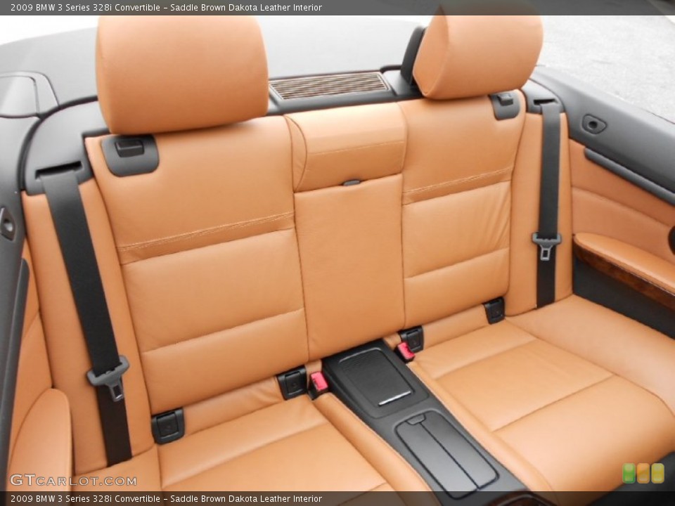 Saddle Brown Dakota Leather Interior Rear Seat for the 2009 BMW 3 Series 328i Convertible #62166167