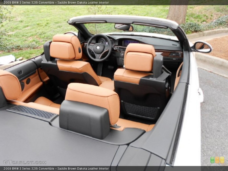 Saddle Brown Dakota Leather Interior Photo for the 2009 BMW 3 Series 328i Convertible #62166193