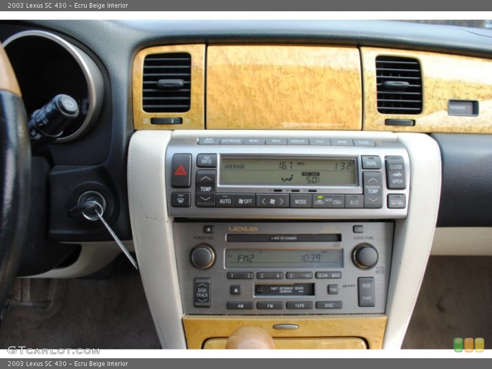 Ecru Beige Interior Controls for the 2003 Lexus SC 430 #62170282
