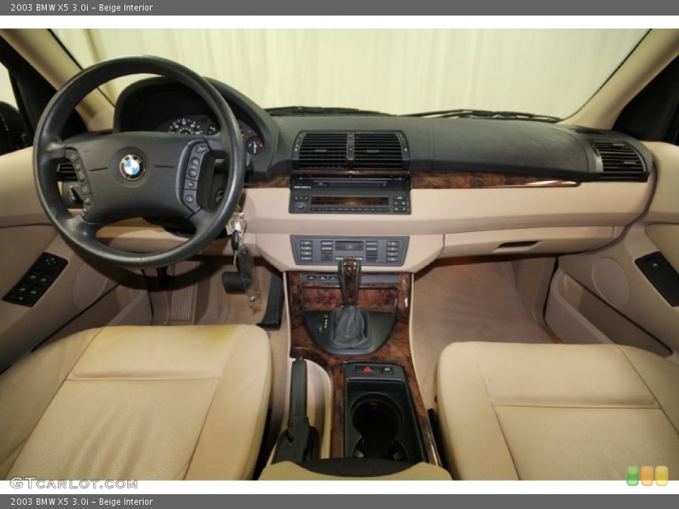 Beige Interior Dashboard for the 2003 BMW X5 3.0i #62172562