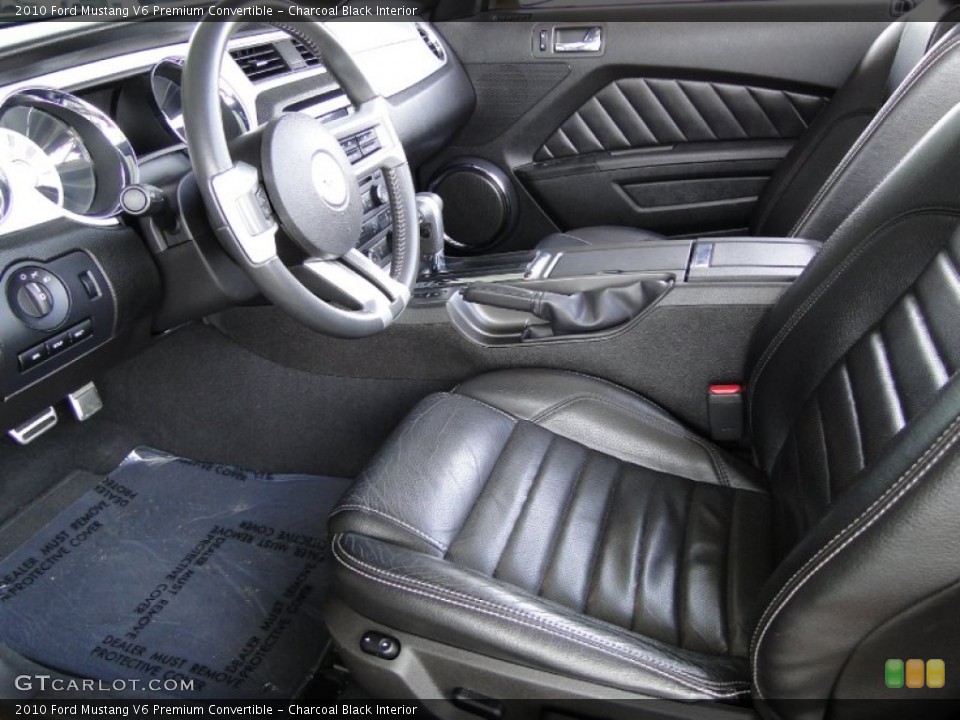 Charcoal Black Interior Photo for the 2010 Ford Mustang V6 Premium Convertible #62173849