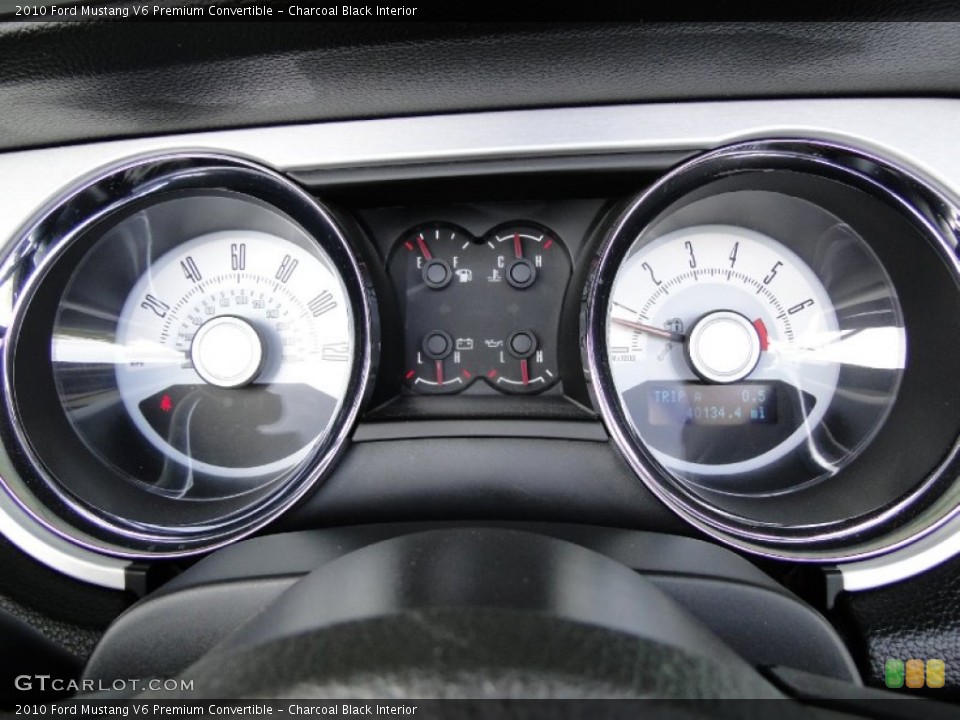 Charcoal Black Interior Gauges for the 2010 Ford Mustang V6 Premium Convertible #62173906