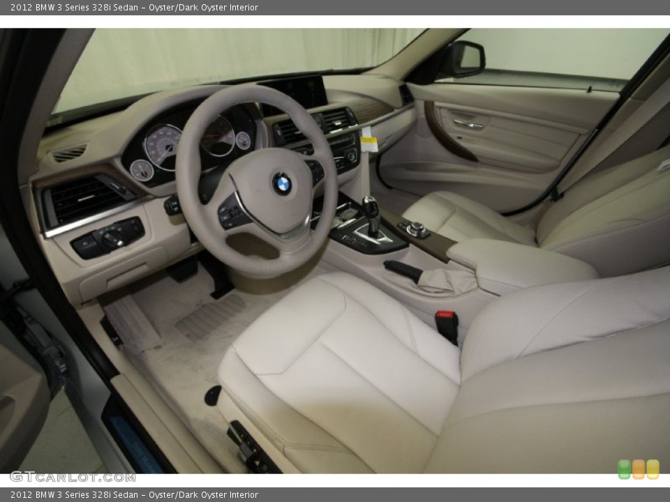 Oyster/Dark Oyster Interior Front Seat for the 2012 BMW 3 Series 328i Sedan #62174749