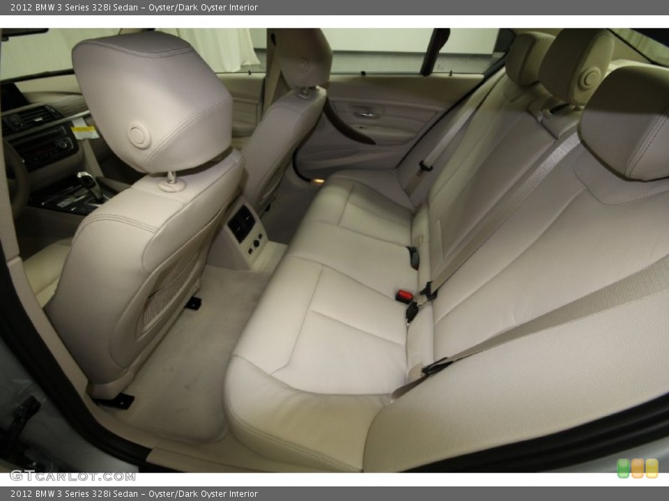 Oyster/Dark Oyster Interior Rear Seat for the 2012 BMW 3 Series 328i Sedan #62174757