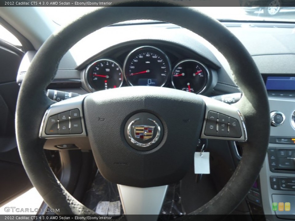 Ebony/Ebony Interior Steering Wheel for the 2012 Cadillac CTS 4 3.0 AWD Sedan #62176834