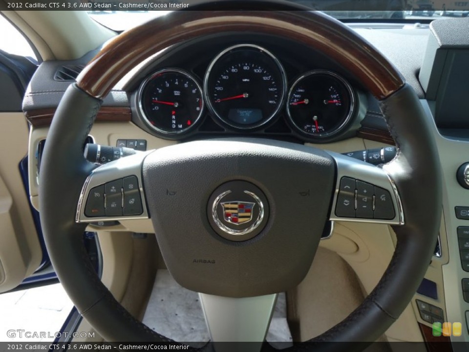 Cashmere/Cocoa Interior Steering Wheel for the 2012 Cadillac CTS 4 3.6 AWD Sedan #62178673