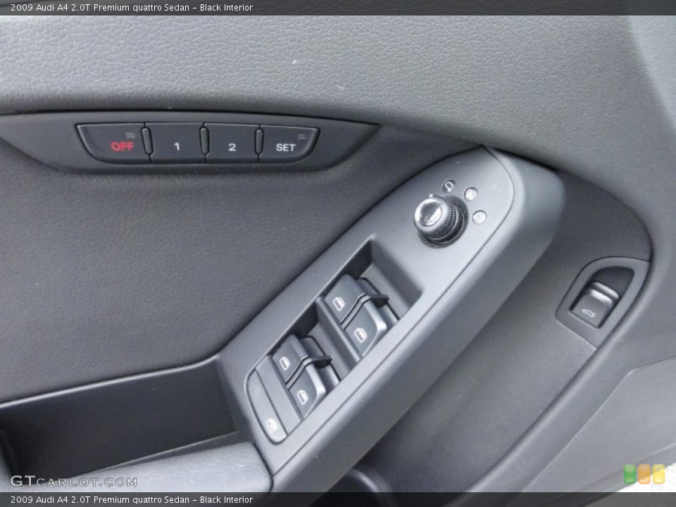 Black Interior Controls for the 2009 Audi A4 2.0T Premium quattro Sedan #62187397