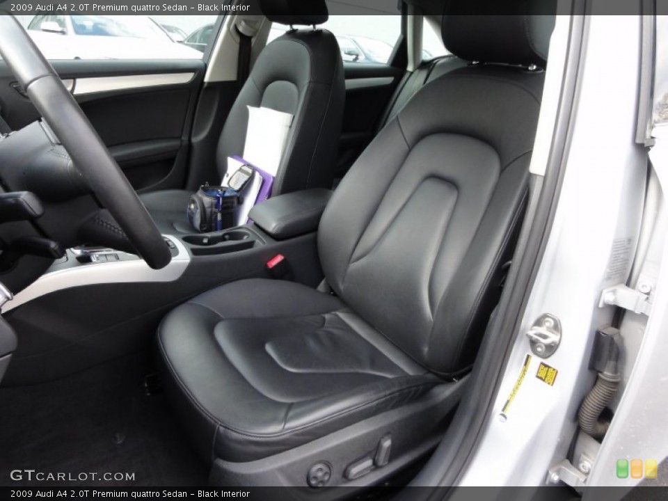 Black Interior Front Seat for the 2009 Audi A4 2.0T Premium quattro Sedan #62187409