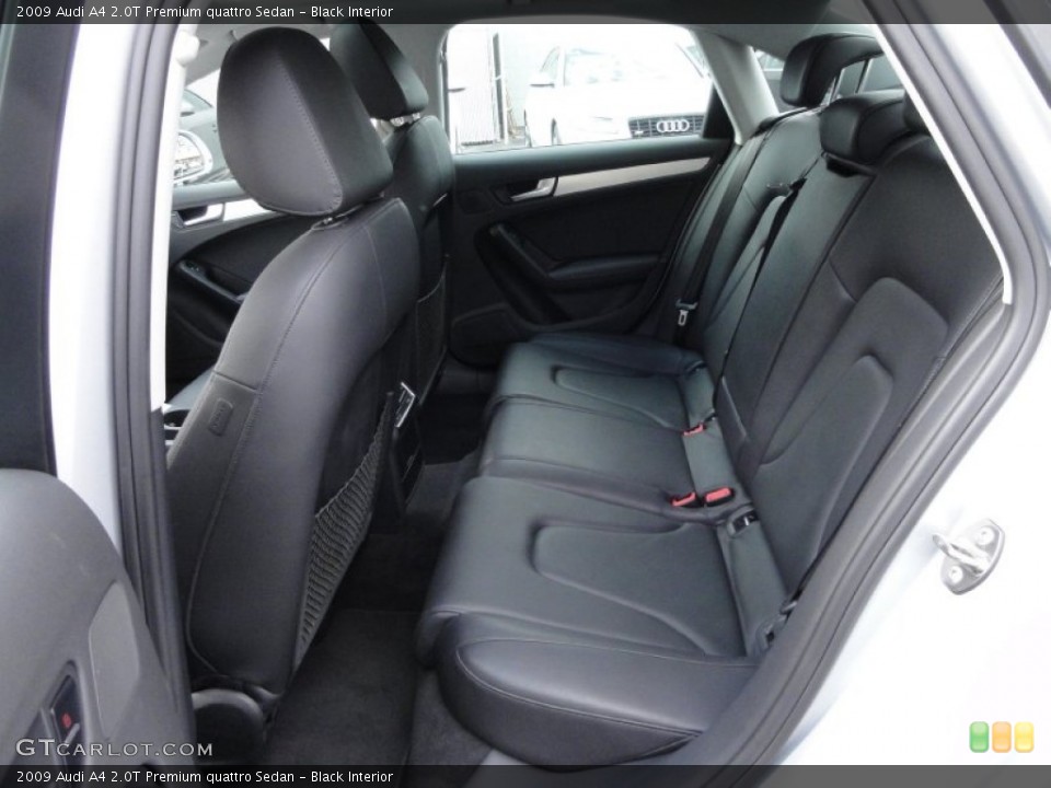 Black Interior Rear Seat for the 2009 Audi A4 2.0T Premium quattro Sedan #62187451
