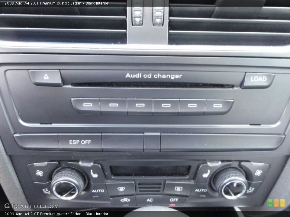 Black Interior Controls for the 2009 Audi A4 2.0T Premium quattro Sedan #62187526