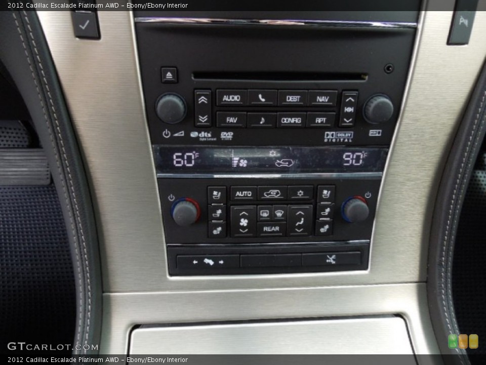 Ebony/Ebony Interior Controls for the 2012 Cadillac Escalade Platinum AWD #62188660