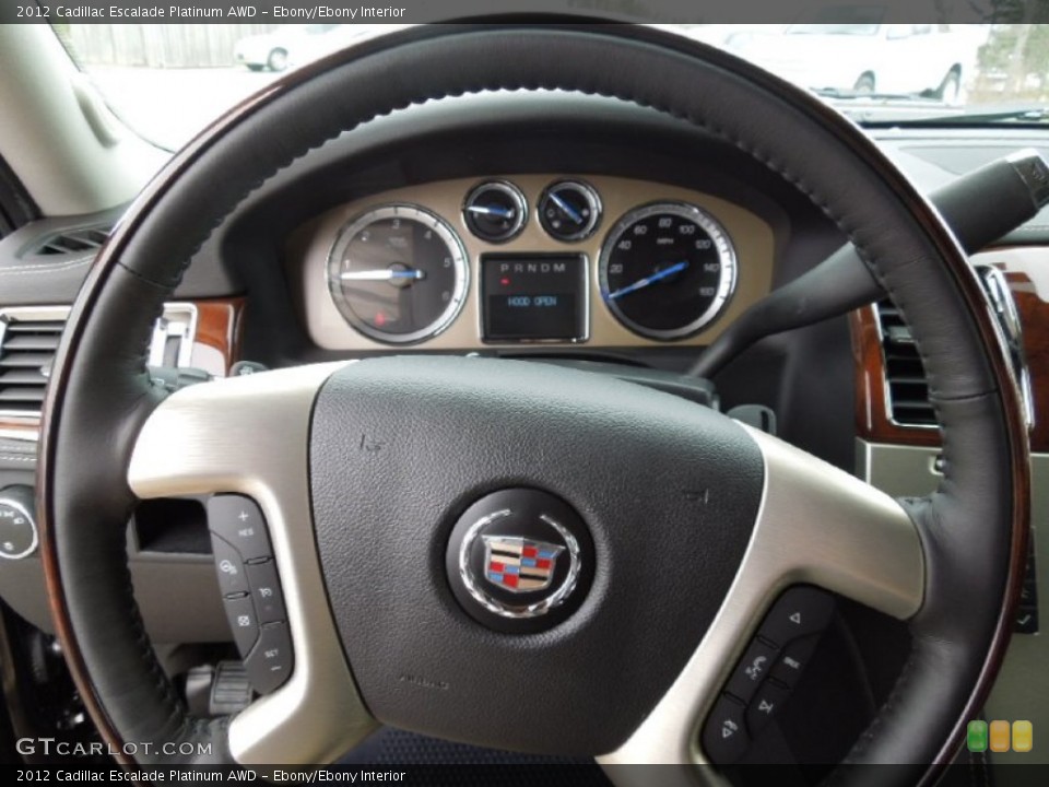 Ebony/Ebony Interior Steering Wheel for the 2012 Cadillac Escalade Platinum AWD #62188672