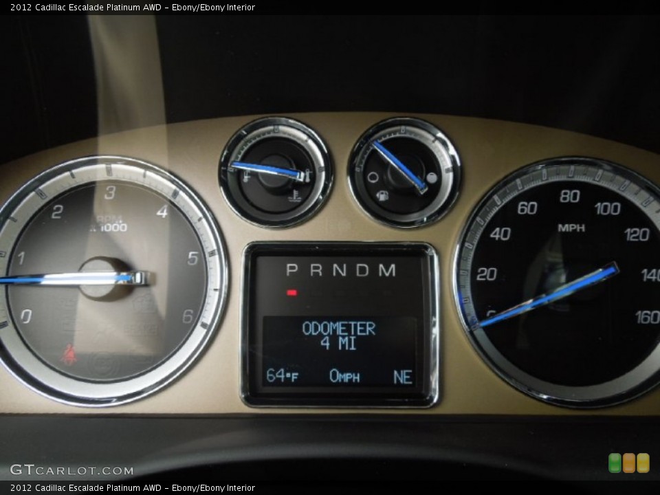 Ebony/Ebony Interior Gauges for the 2012 Cadillac Escalade Platinum AWD #62188678