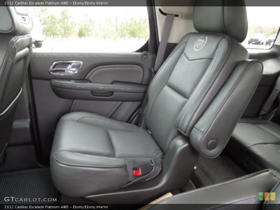 Ebony/Ebony Interior Rear Seat for the 2012 Cadillac Escalade Platinum AWD #62188696