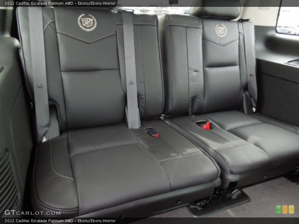 Ebony/Ebony Interior Rear Seat for the 2012 Cadillac Escalade Platinum AWD #62188732