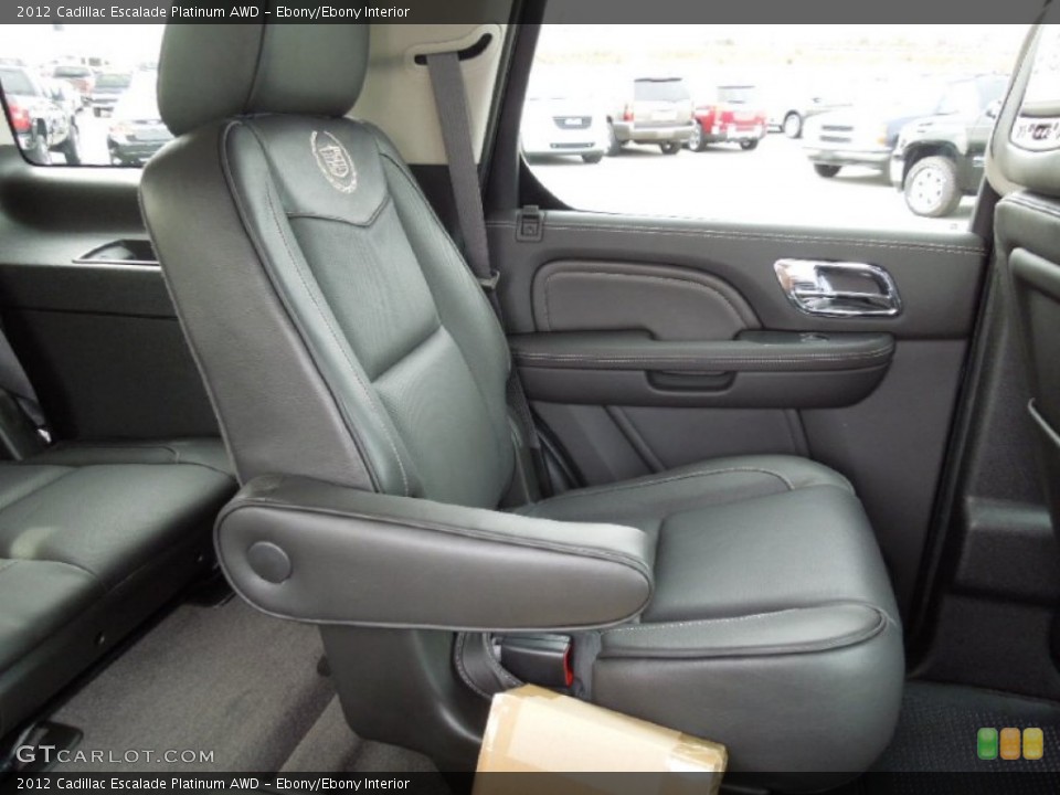 Ebony/Ebony Interior Rear Seat for the 2012 Cadillac Escalade Platinum AWD #62188738