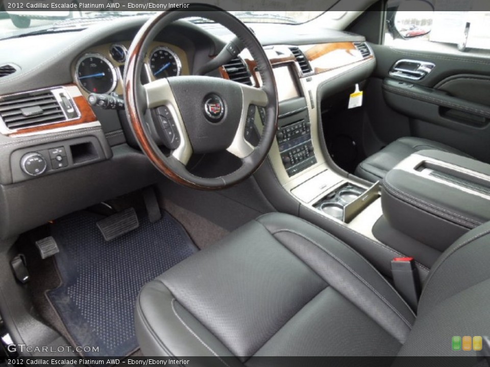 Ebony/Ebony Interior Prime Interior for the 2012 Cadillac Escalade Platinum AWD #62188776
