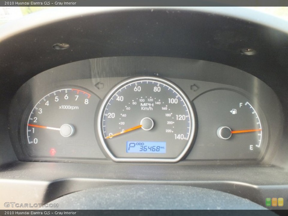 Gray Interior Gauges for the 2010 Hyundai Elantra GLS #62197550