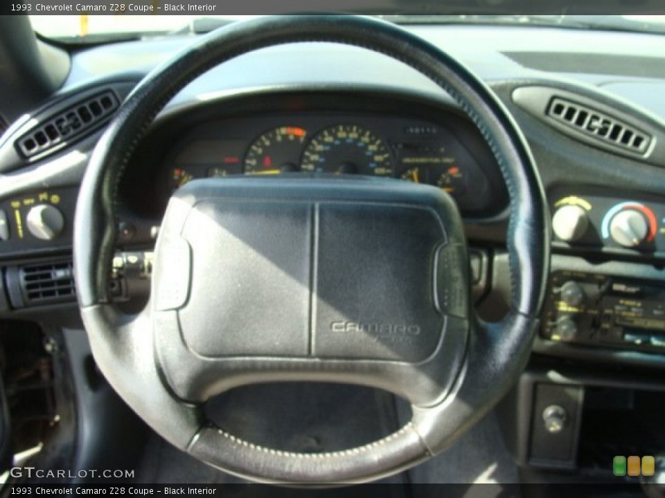 Black Interior Steering Wheel for the 1993 Chevrolet Camaro Z28 Coupe #62199296