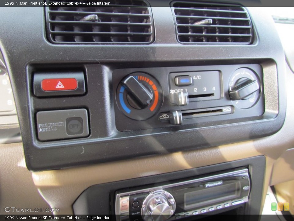 Beige Interior Controls for the 1999 Nissan Frontier SE Extended Cab 4x4 #62201461