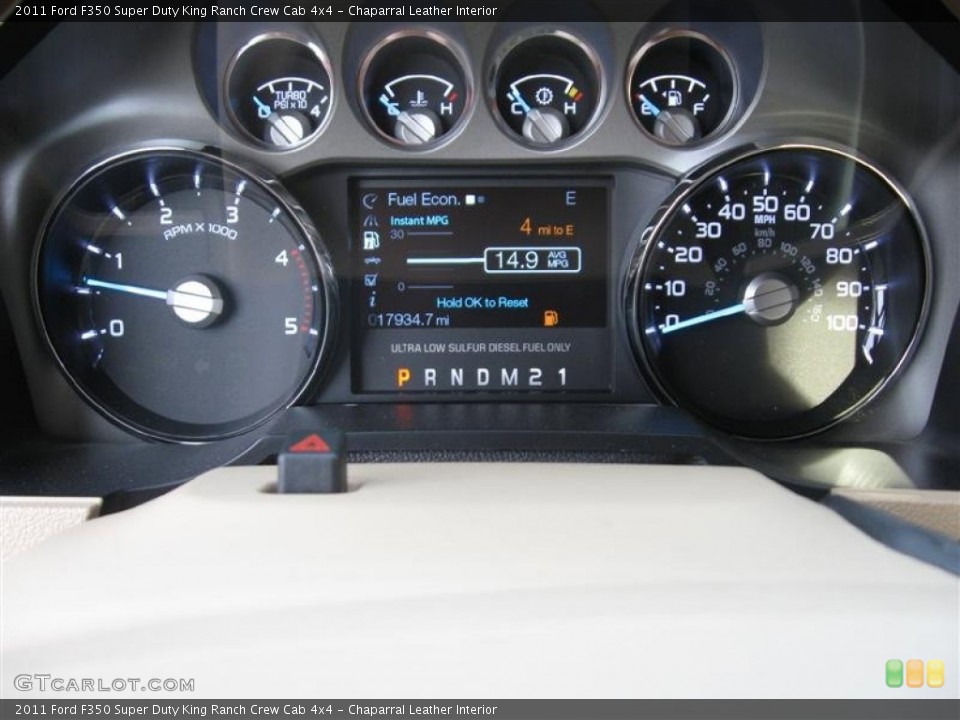 Chaparral Leather Interior Gauges for the 2011 Ford F350 Super Duty King Ranch Crew Cab 4x4 #62202005