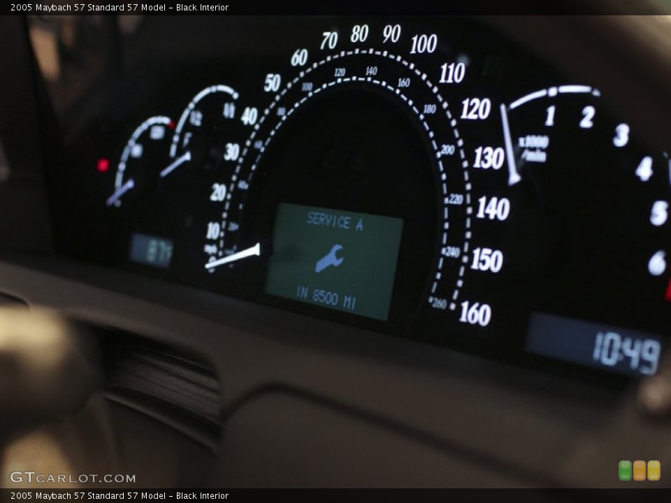Black Interior Gauges for the 2005 Maybach 57  #62205281