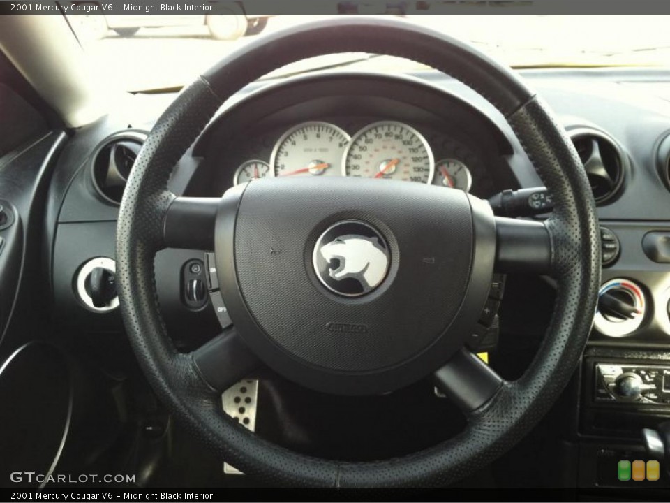 Midnight Black Interior Steering Wheel for the 2001 Mercury Cougar V6 #62206526