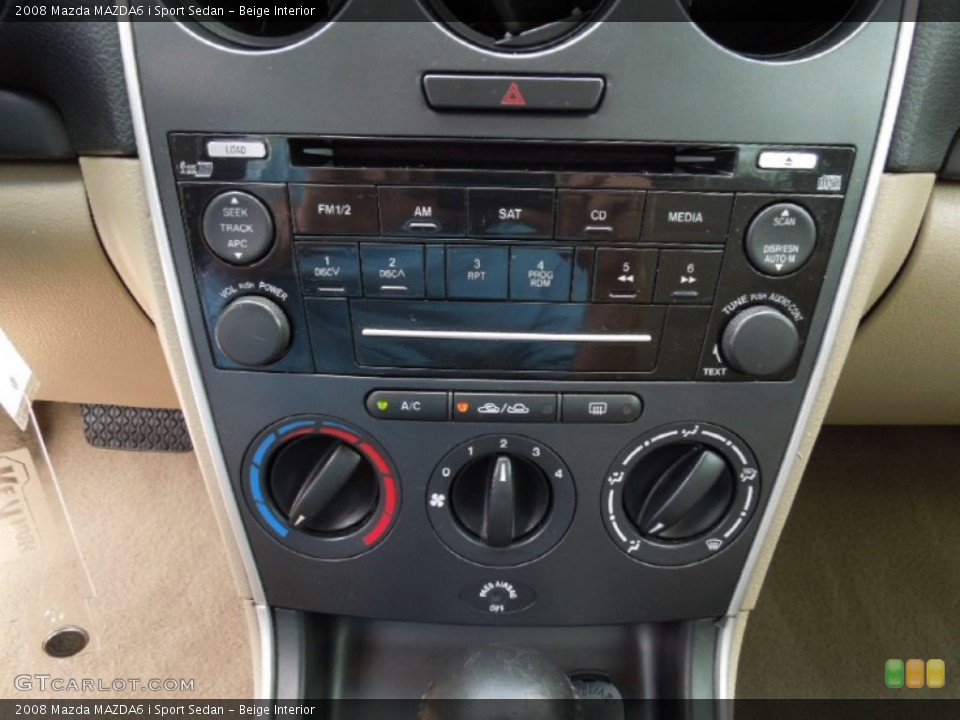 Beige Interior Controls for the 2008 Mazda MAZDA6 i Sport Sedan #62208314