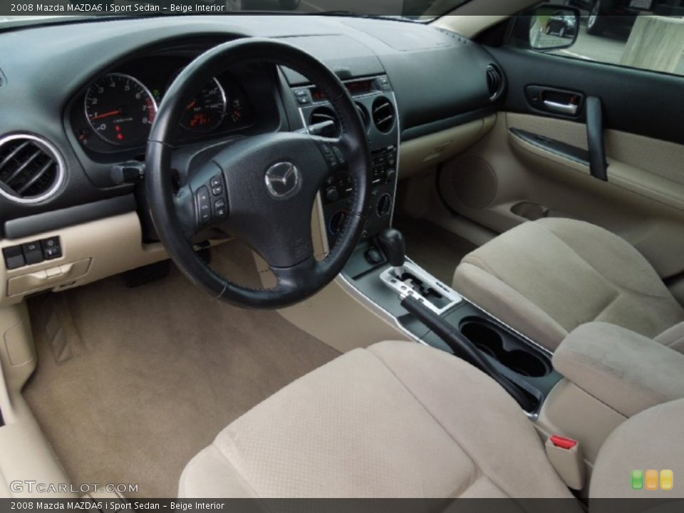 Beige Interior Prime Interior for the 2008 Mazda MAZDA6 i Sport Sedan #62208431
