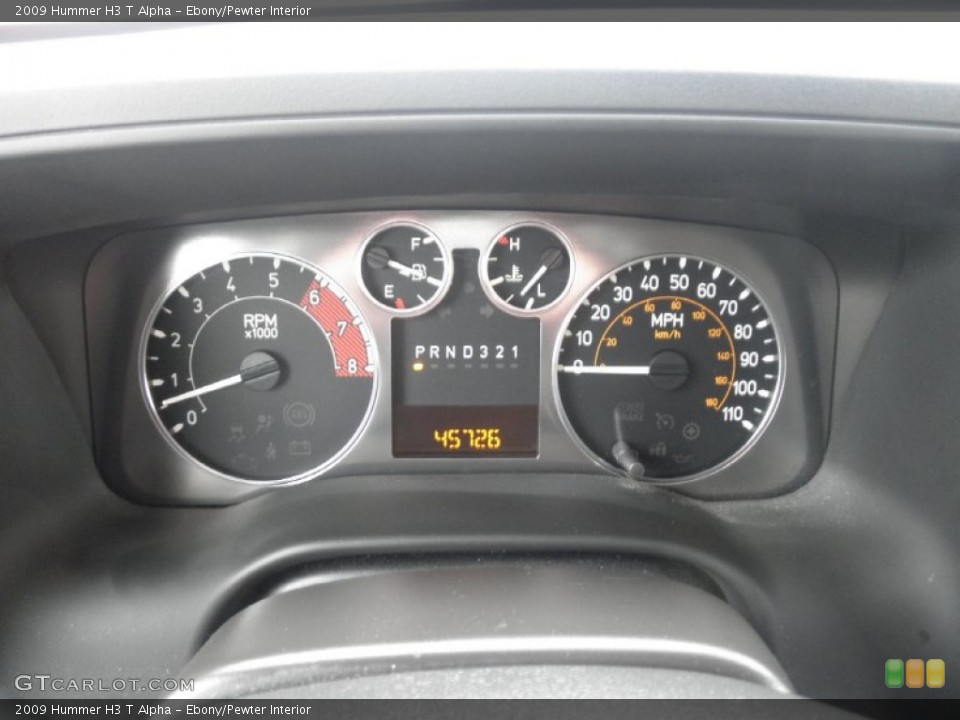 Ebony/Pewter Interior Gauges for the 2009 Hummer H3 T Alpha #62211782