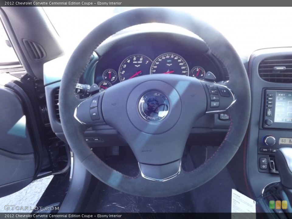 Ebony Interior Steering Wheel for the 2012 Chevrolet Corvette Centennial Edition Coupe #62216816