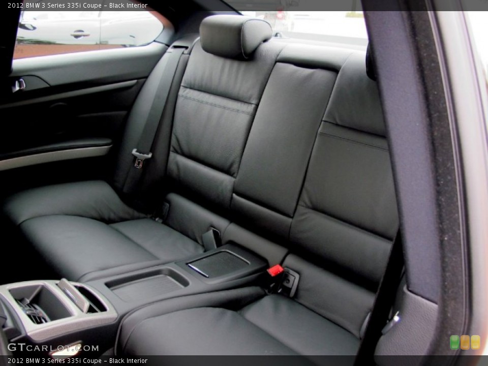 Black Interior Rear Seat for the 2012 BMW 3 Series 335i Coupe #62217920