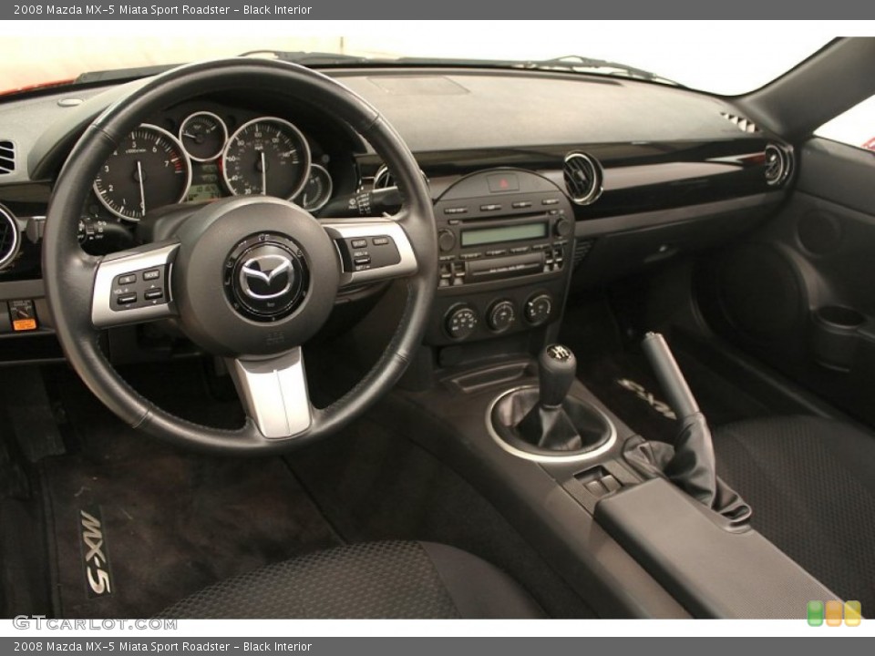 Black Interior Dashboard for the 2008 Mazda MX-5 Miata Sport Roadster #62218667