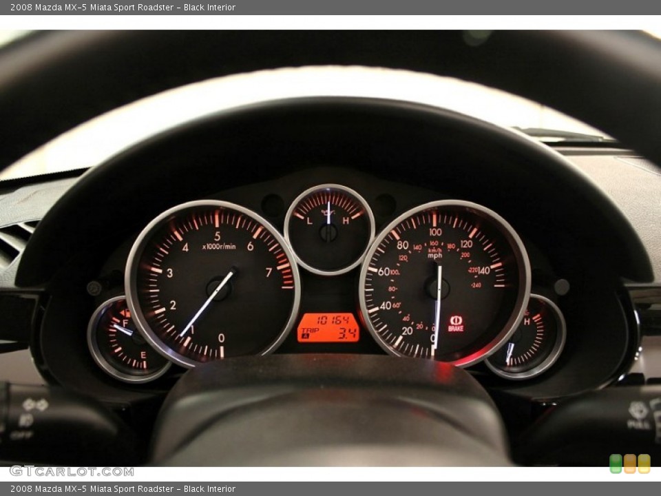 Black Interior Gauges for the 2008 Mazda MX-5 Miata Sport Roadster #62218697