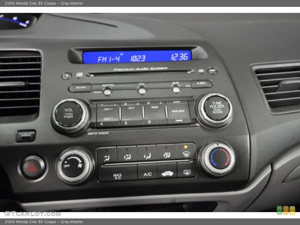 Gray Interior Controls for the 2009 Honda Civic EX Coupe #62219705