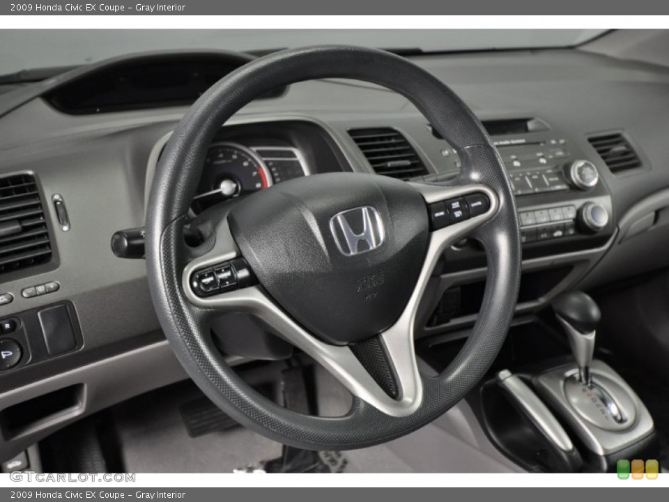 Gray Interior Steering Wheel for the 2009 Honda Civic EX Coupe #62219716