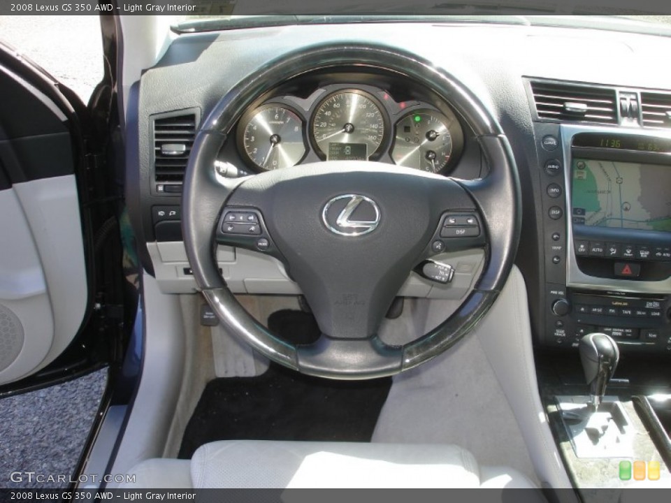 Light Gray Interior Steering Wheel for the 2008 Lexus GS 350 AWD #62224742