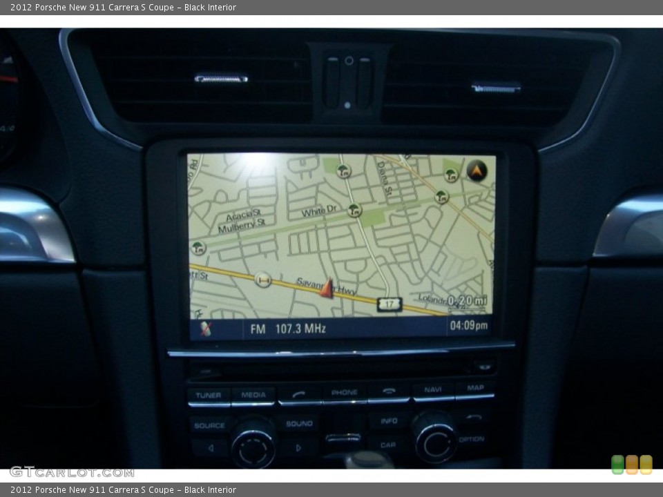 Black Interior Navigation for the 2012 Porsche New 911 Carrera S Coupe #62225186
