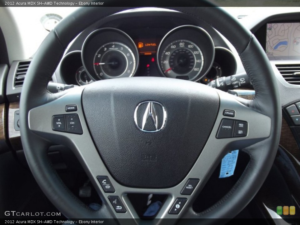 Ebony Interior Steering Wheel for the 2012 Acura MDX SH-AWD Technology #62226526