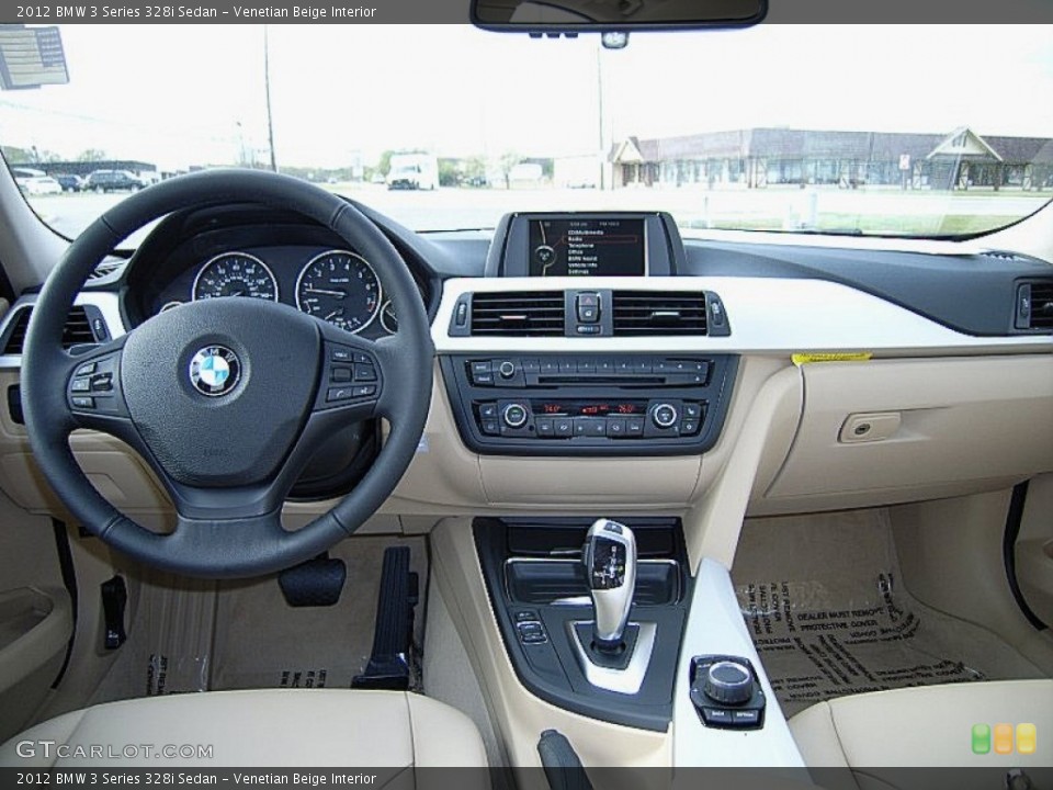 Venetian Beige Interior Dashboard for the 2012 BMW 3 Series 328i Sedan #62230453