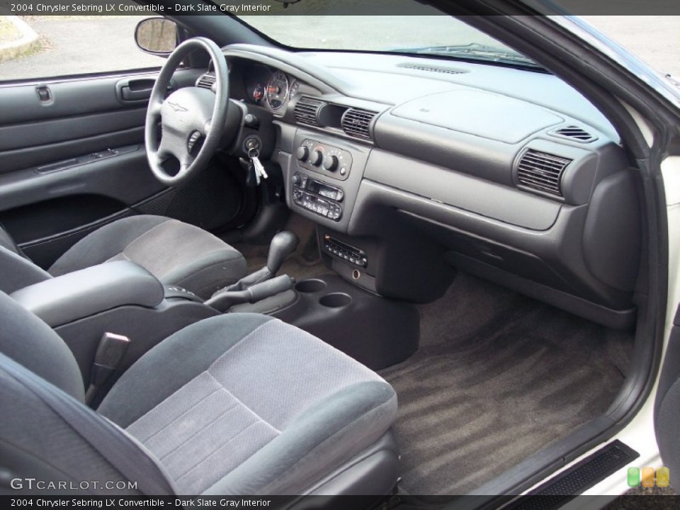 Dark Slate Gray Interior Dashboard for the 2004 Chrysler Sebring LX Convertible #62234226