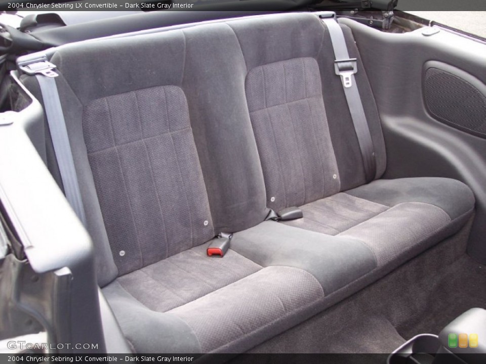 Dark Slate Gray Interior Rear Seat for the 2004 Chrysler Sebring LX Convertible #62234263