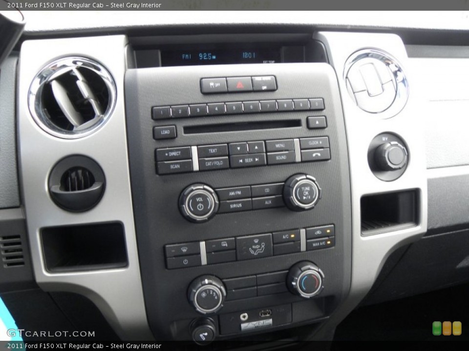 Steel Gray Interior Controls for the 2011 Ford F150 XLT Regular Cab #62235228