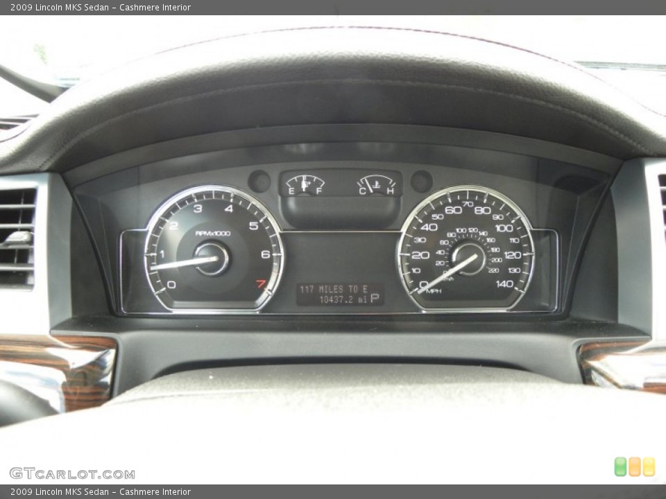 Cashmere Interior Gauges for the 2009 Lincoln MKS Sedan #62235549