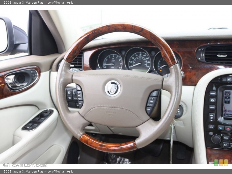 Ivory/Mocha Interior Steering Wheel for the 2008 Jaguar XJ Vanden Plas #62239132